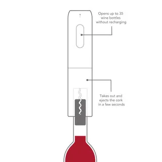 Vacuvin set vino elettrico con apribottiglie e pompa sottovuoto