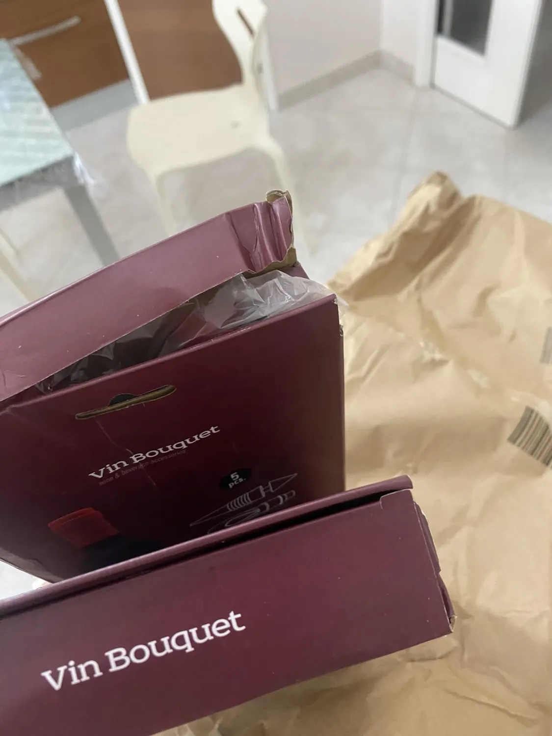 Vin Bouquet FI 566 set vino 5 pezzi nero con custodia bottiglia