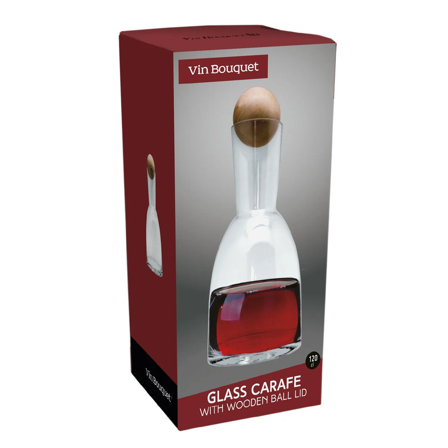 VinBouquet decanter per vino 1,2 l con chiusura in legno