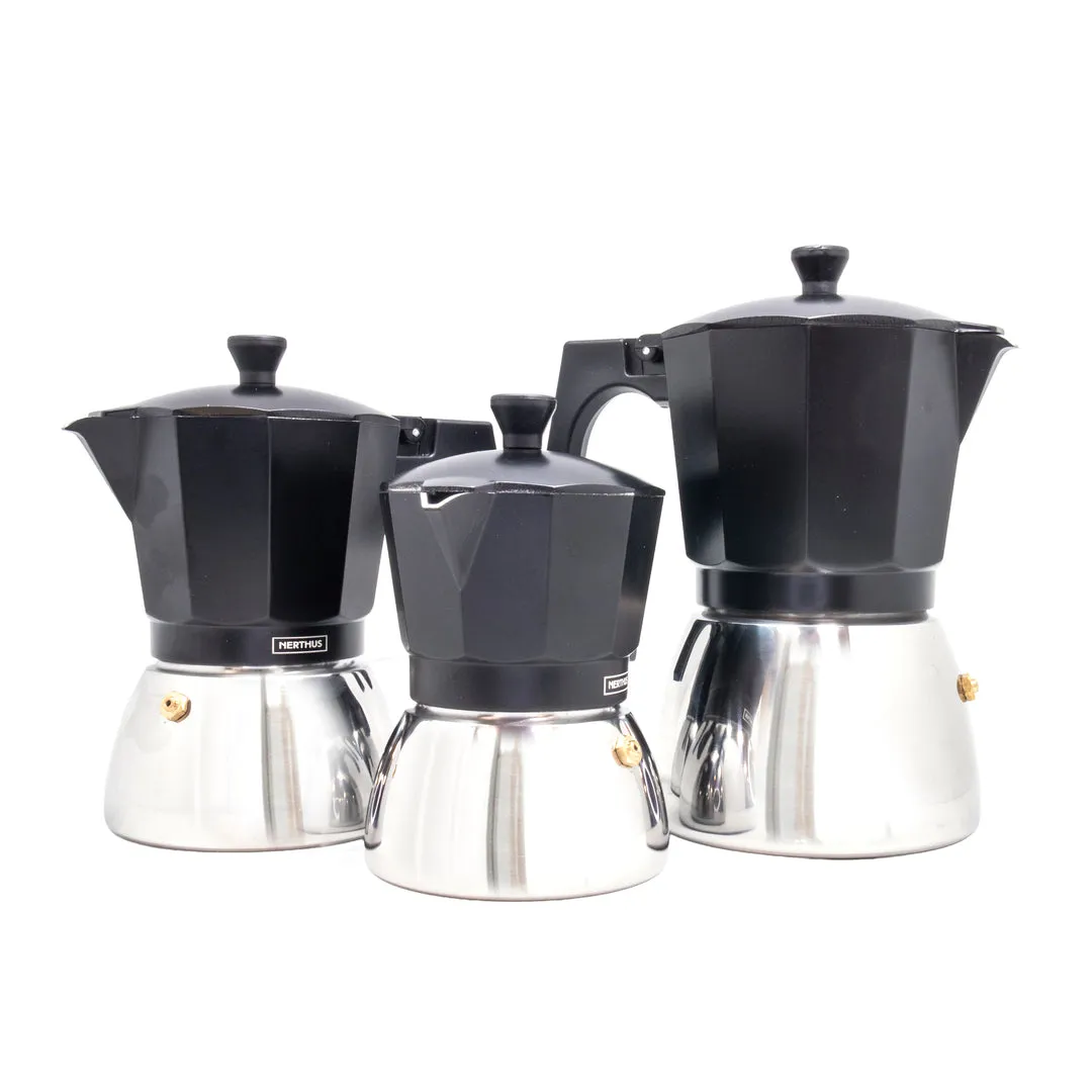 VinBouquet Moka Induzione Acciaio Ottagonale