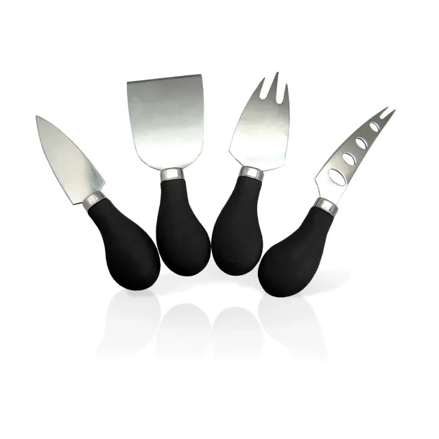 VinBouquet Set 4 Coltelli Formaggio Acciaio Inox