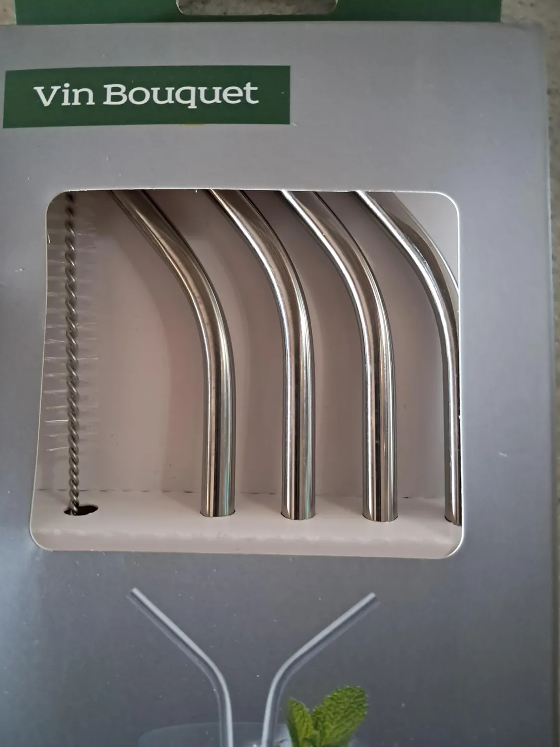 Vin Bouquet Cannucce Acciaio Inox Set 4 Pezzi