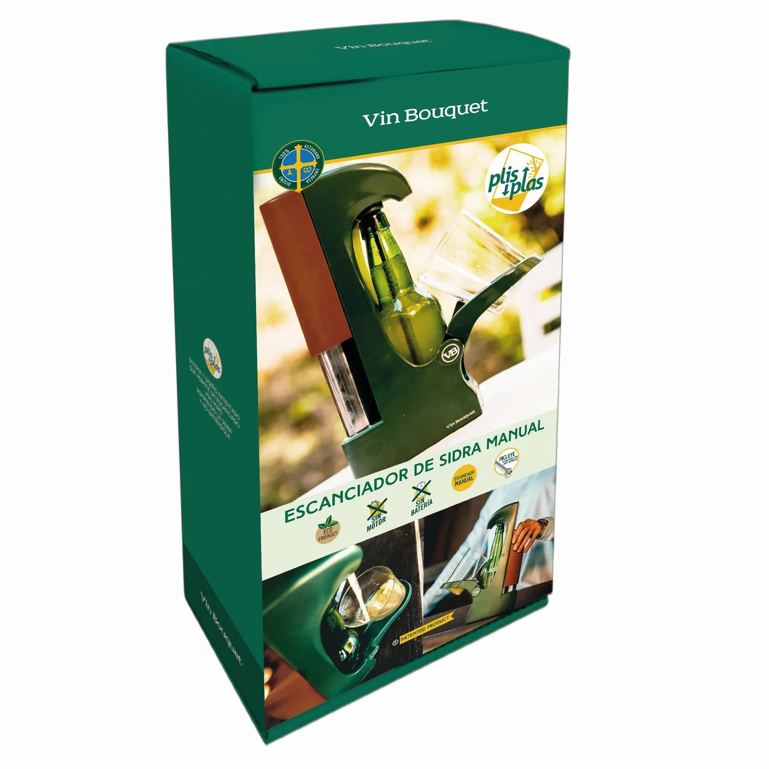 VinBouquet Plis Plas versatore manuale per sidro asturiano