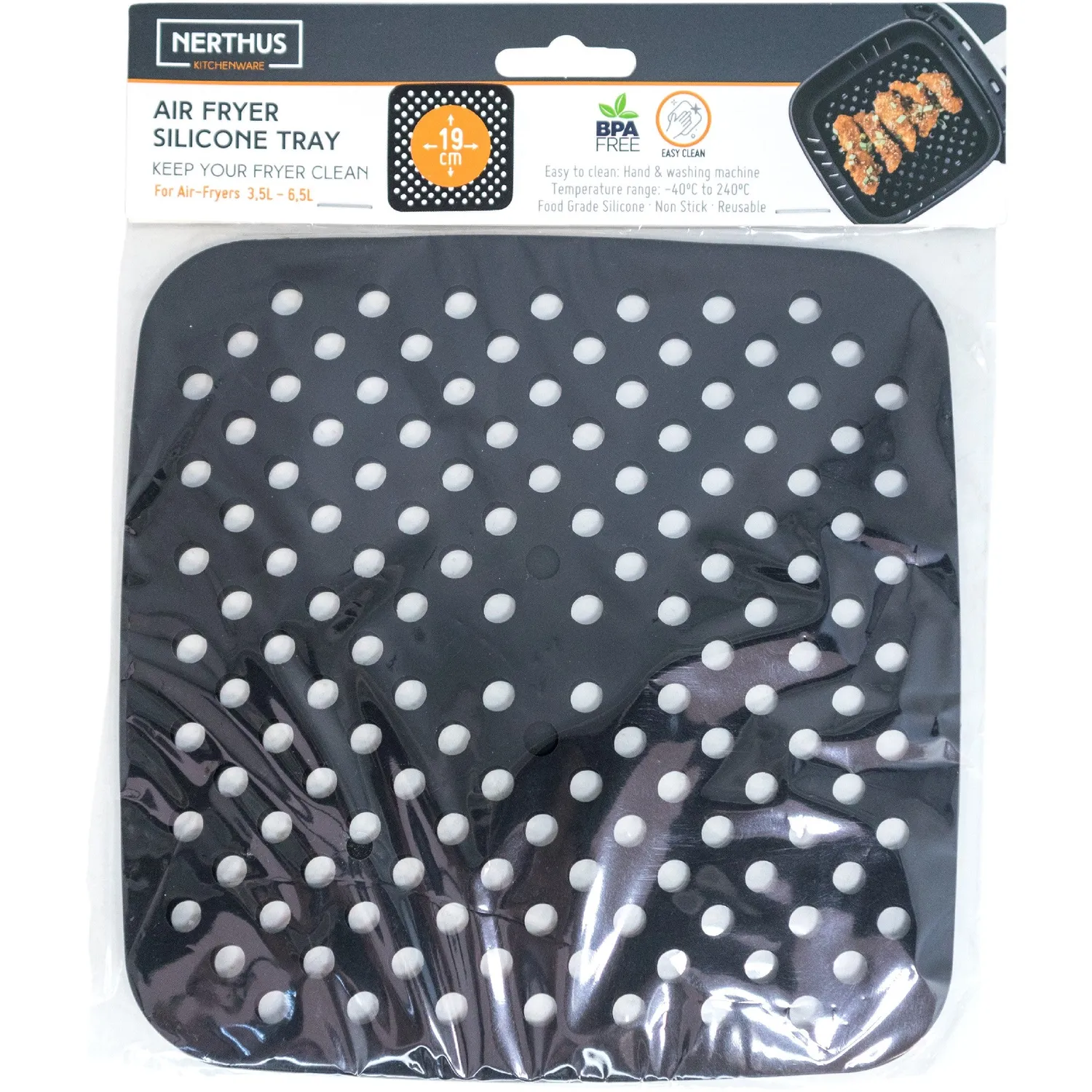 VinBouquet Teglia Forata in Silicone per Friggitrice ad Aria