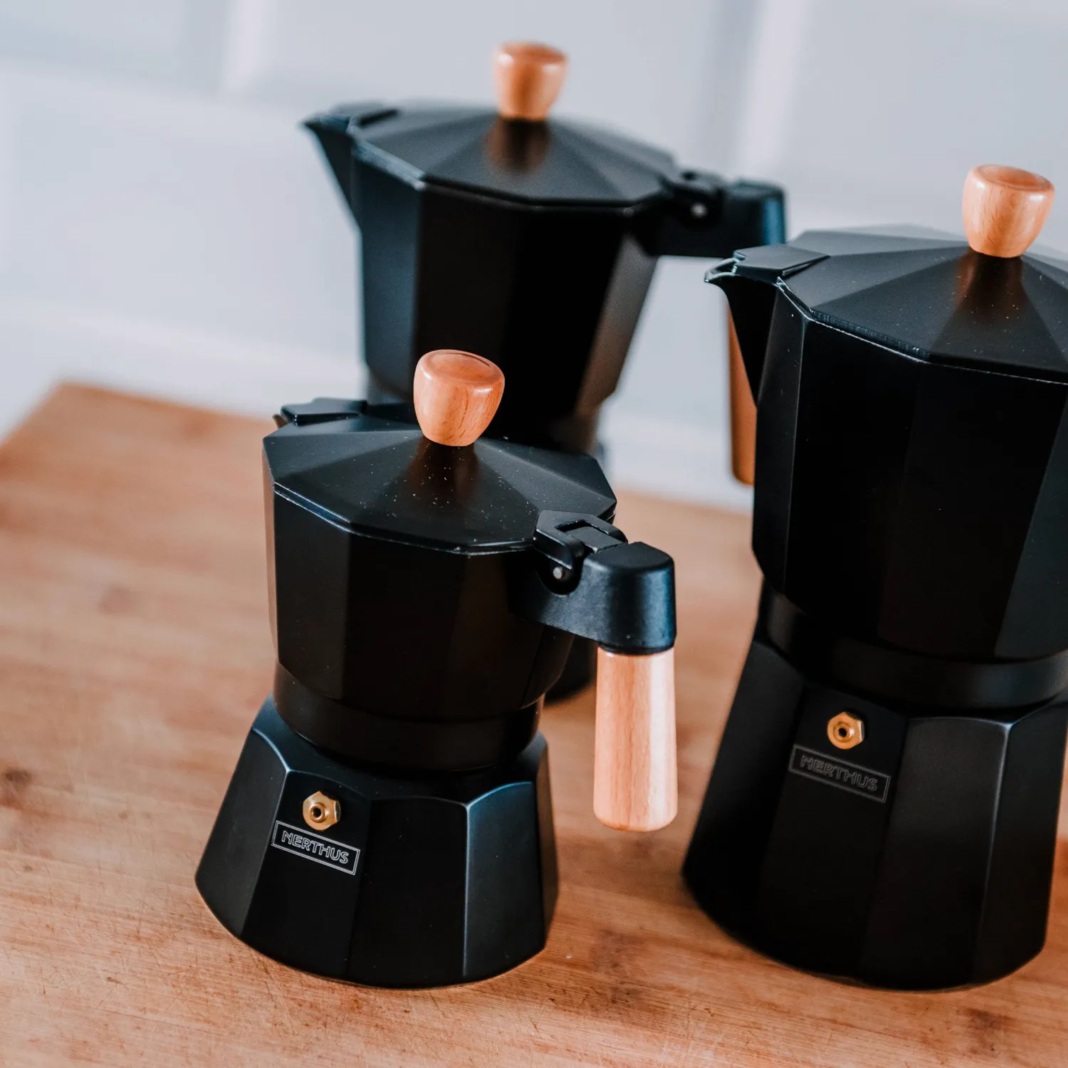 VinBouquet caffettiera induzione nera legno