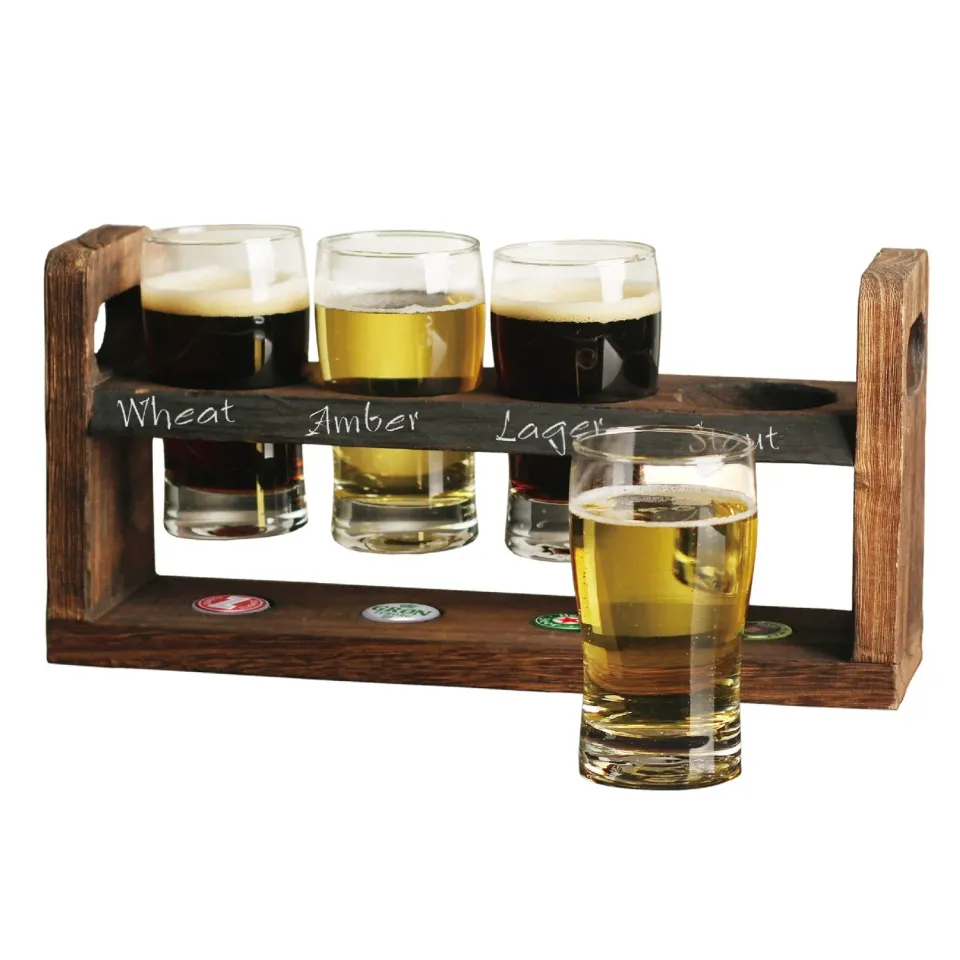 VinBouquet Set Degustazione Birra con Vassoio 33 cm