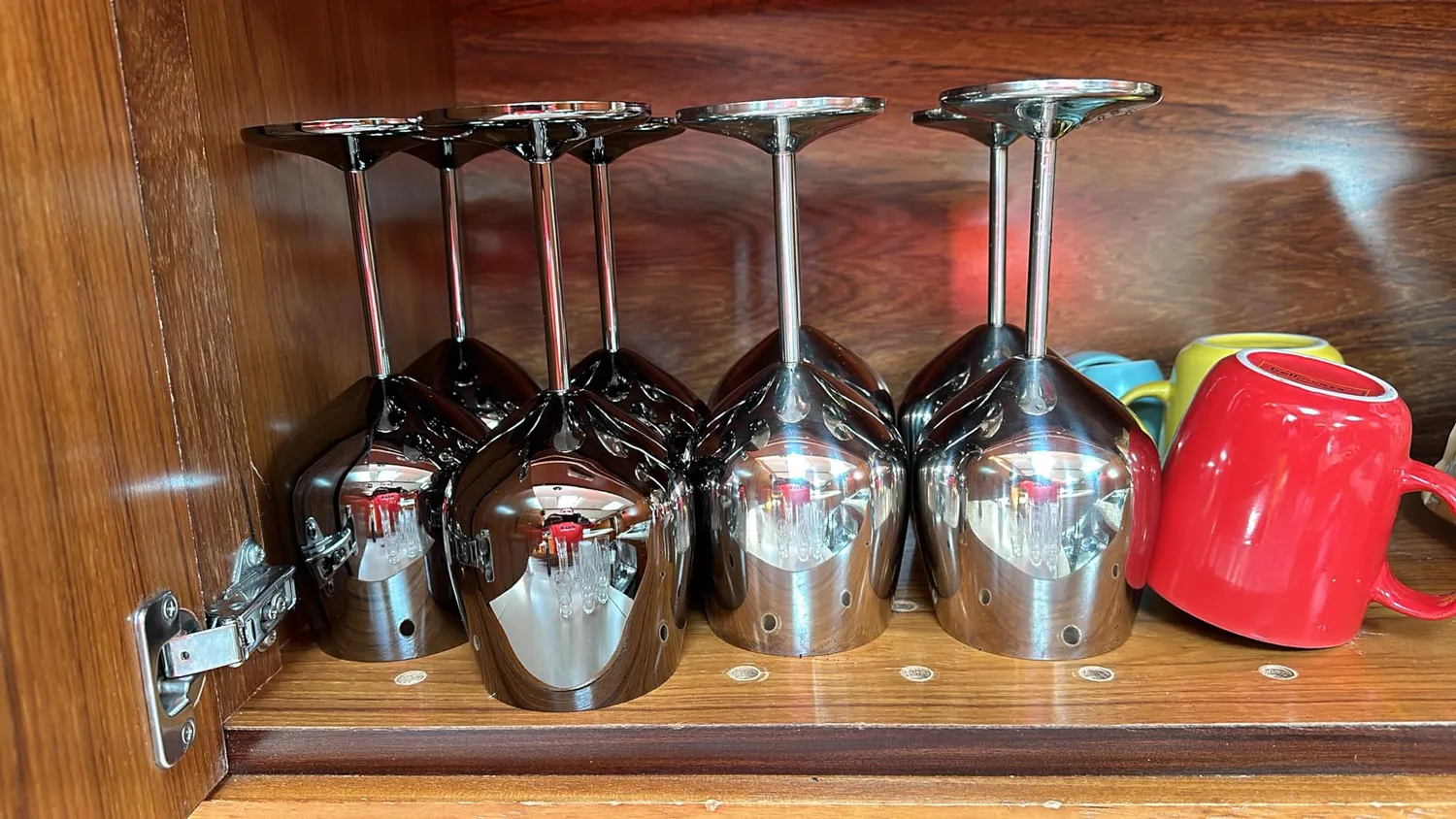Wotor calici da vino acciaio inox 4x540ml infrangibili