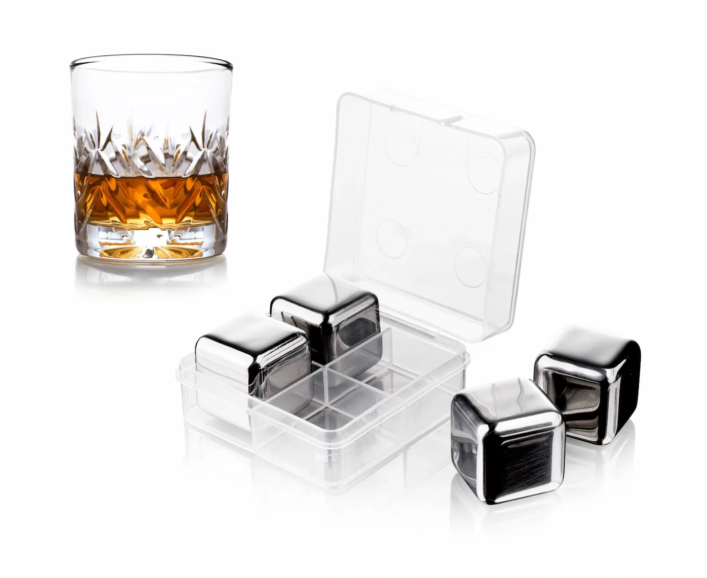 Vacuvin Whiskey Stones pietre whisky acciaio inox riutilizzabili