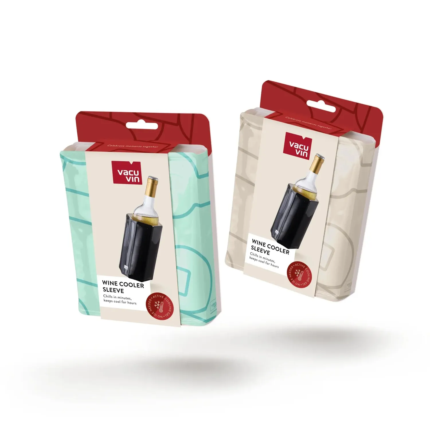 Vacuvin Cooler Sleeve Duo manicotti sabbia giada 2 pezzi