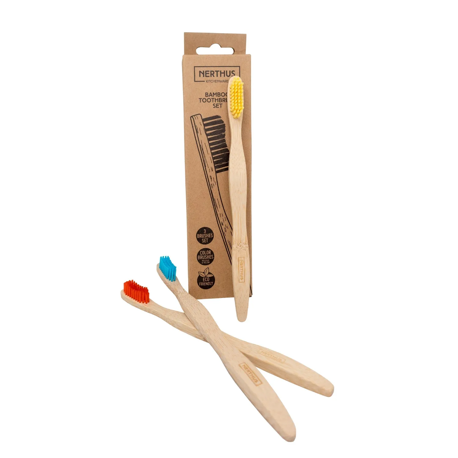 VinBouquet Spazzolini Bambù Set 3 Pezzi Ecologici