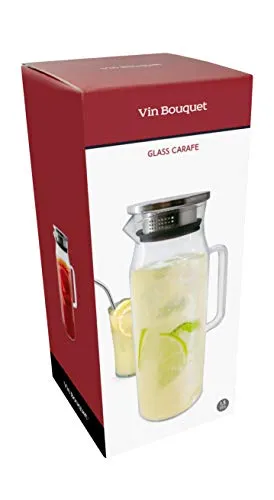 Vin Bouquet FIA 659 Caraffa Vetro 1,5 Litri con Filtro Inox