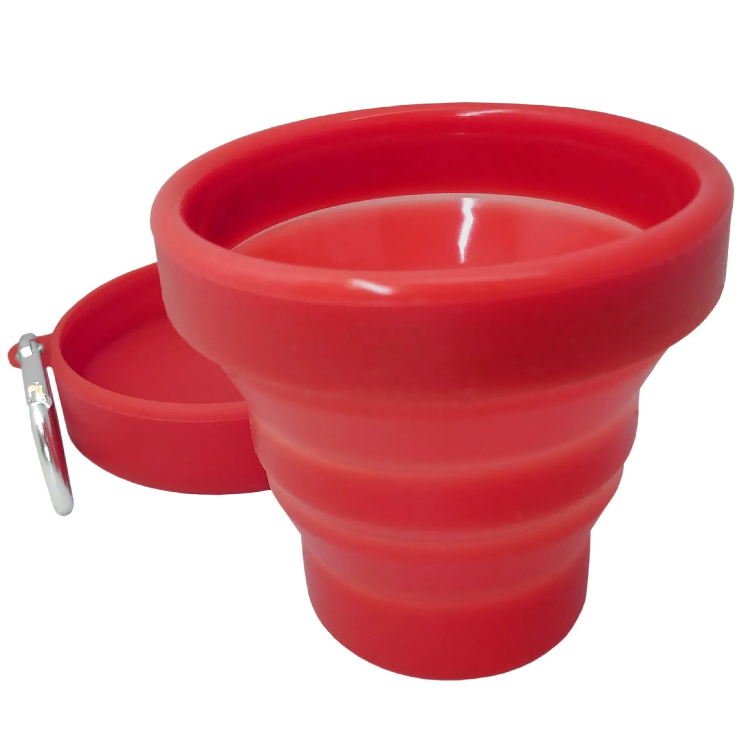 VinBouquet Bicchiere Pieghevole in Silicone con Coperchio