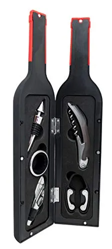 Vin Bouquet FI 566 set vino 5 pezzi nero con custodia bottiglia