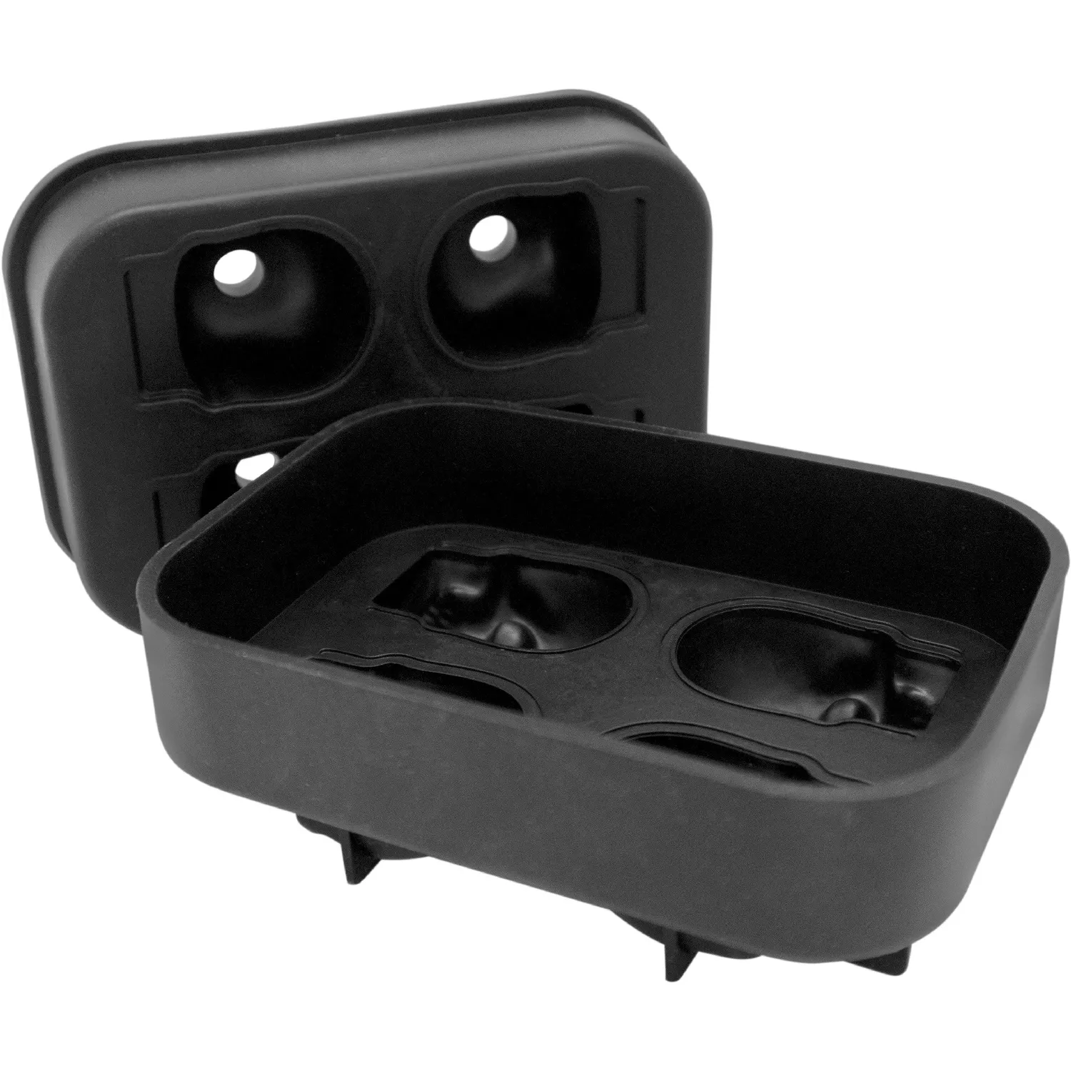 VinBouquet Stampo Ghiaccio Teschio Silicone 4 Cubetti