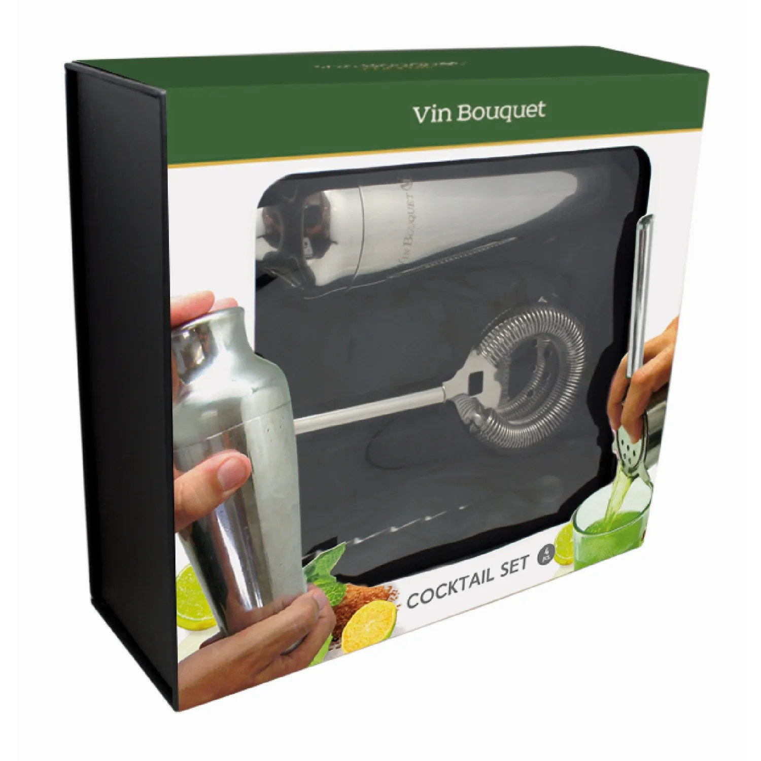 VinBouquet set cocktail professionale 8 pezzi con custodia