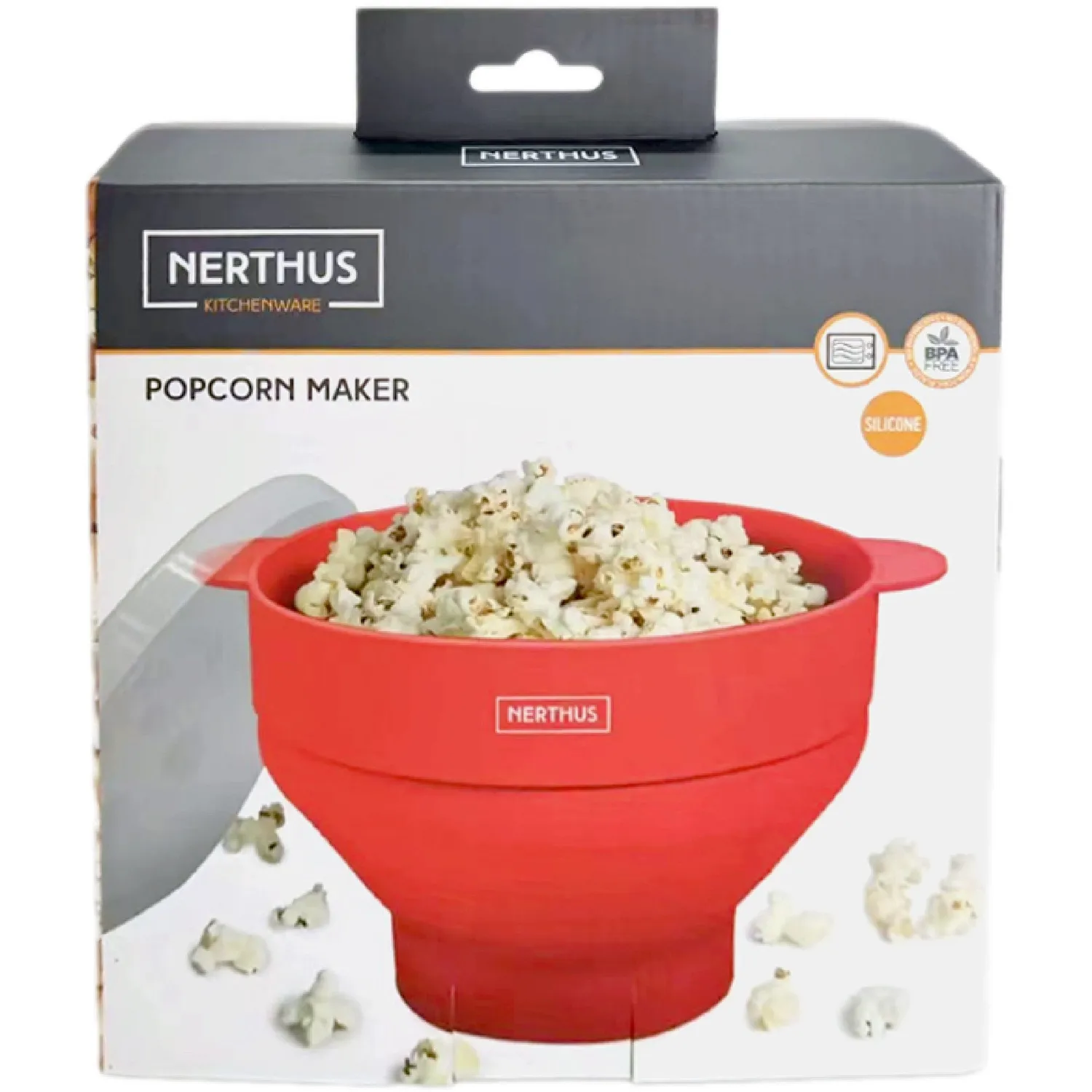 VinBouquet Contenitore Silicone Popcorn Microonde Pieghevole