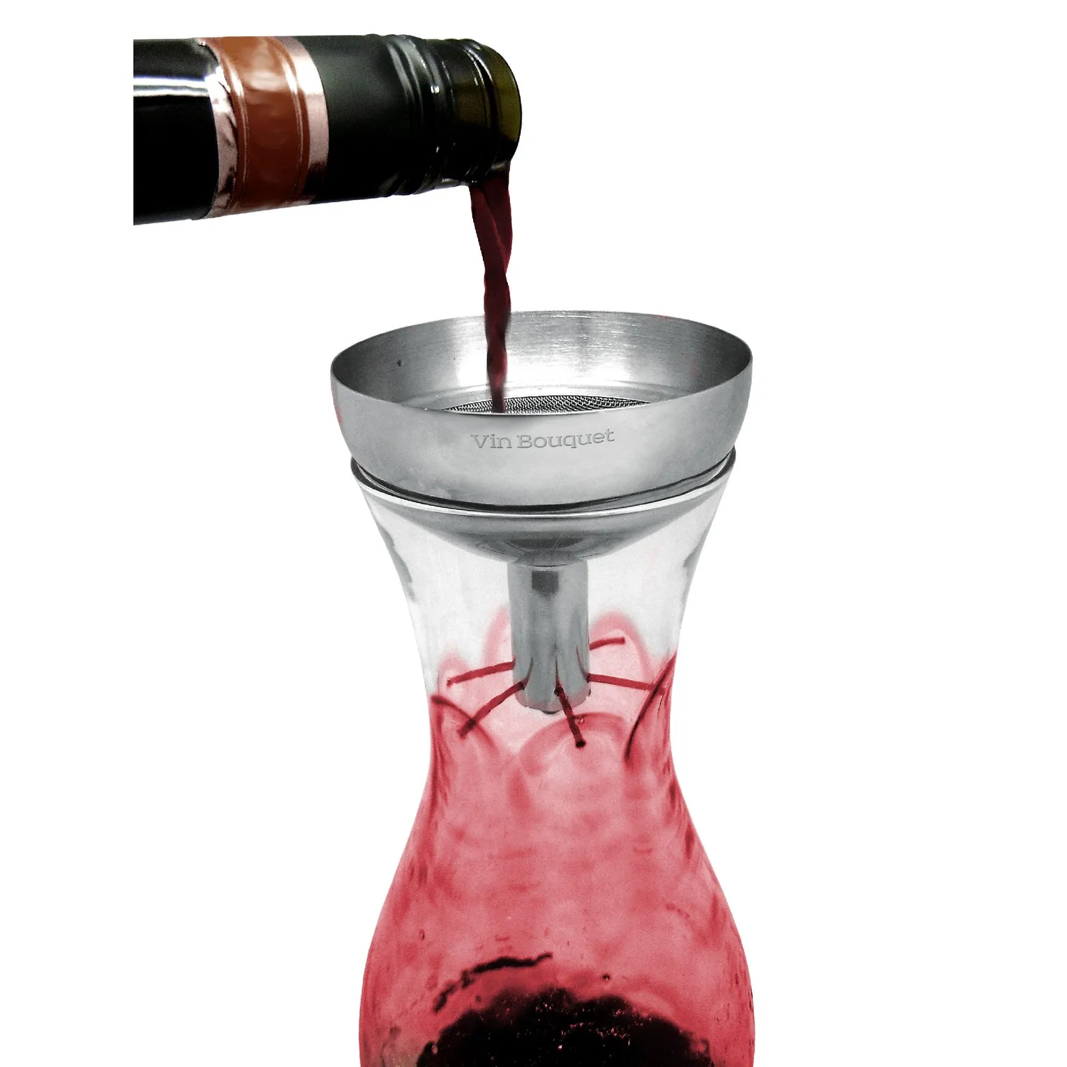 VinBouquet imbuto decantatore vino acciaio inox con filtro