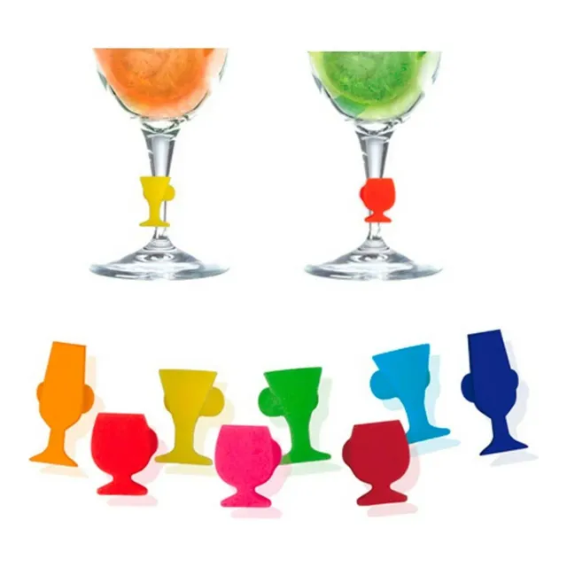 Vin Bouquet FIA 029 segnabicchieri 8 pezzi silicone