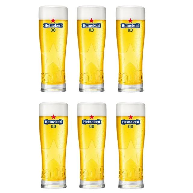 Heineken 0,0% Star Bicchieri Birra 6 x 25 cl Vetro
