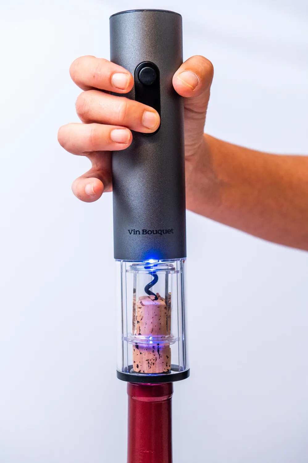 VinBouquet Cavatappi Elettrico a Batterie con Tagliacapsule