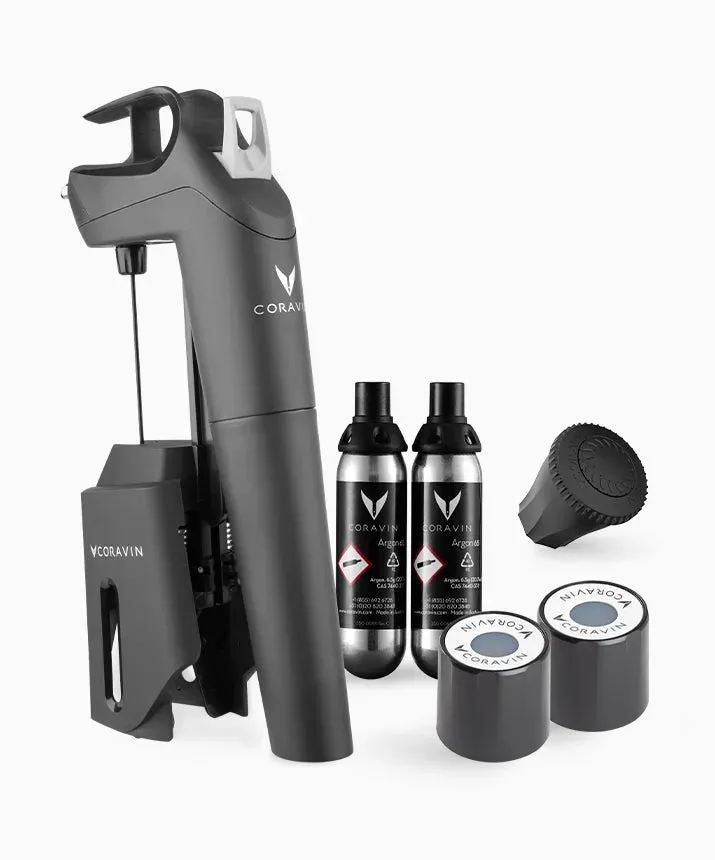 Coravin Timeless Three+ sistema mescita vino 2 capsule sughero