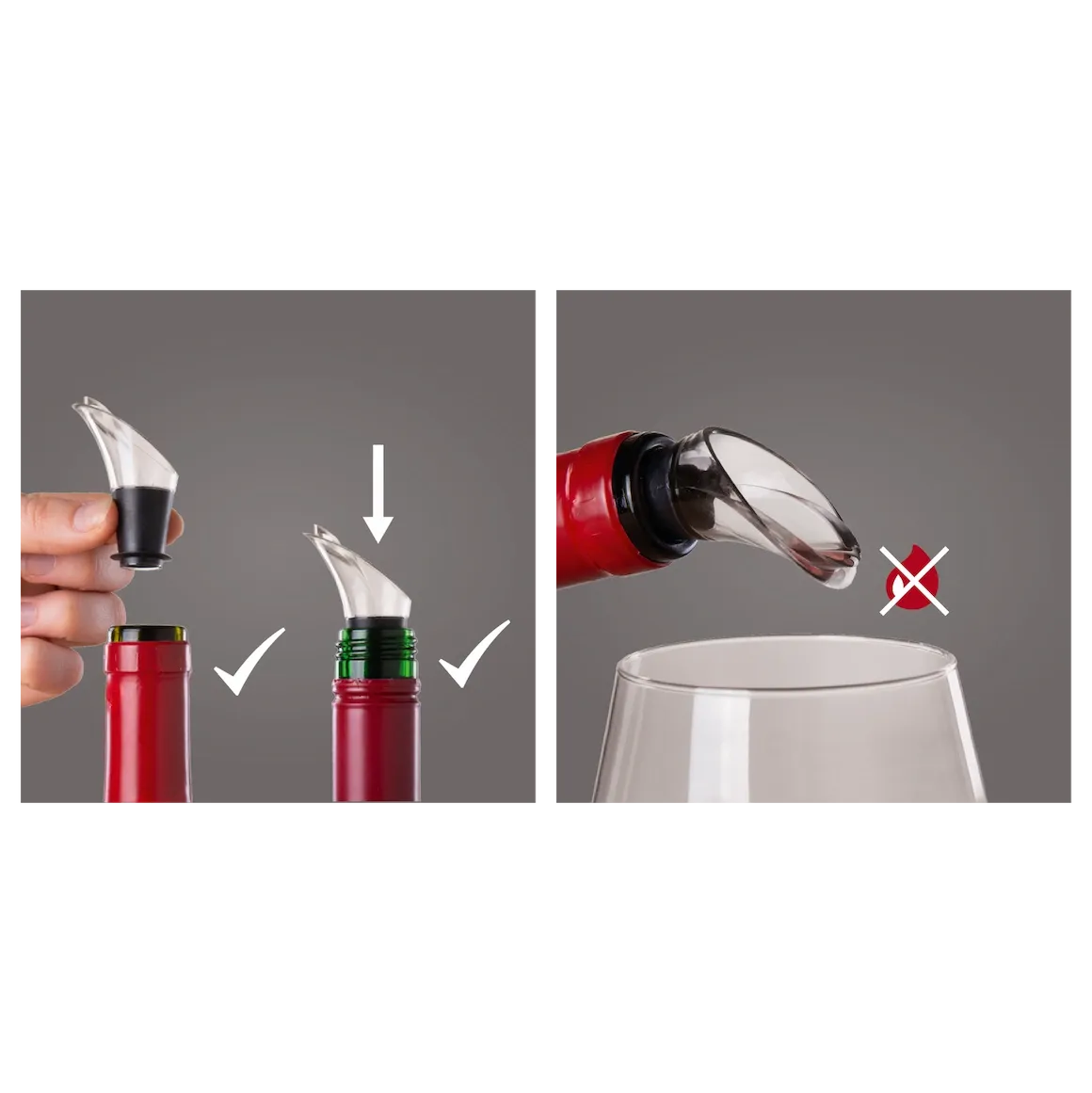 Vacuvin Wine Server Versatore Vino Antigoccia 2 Pezzi
