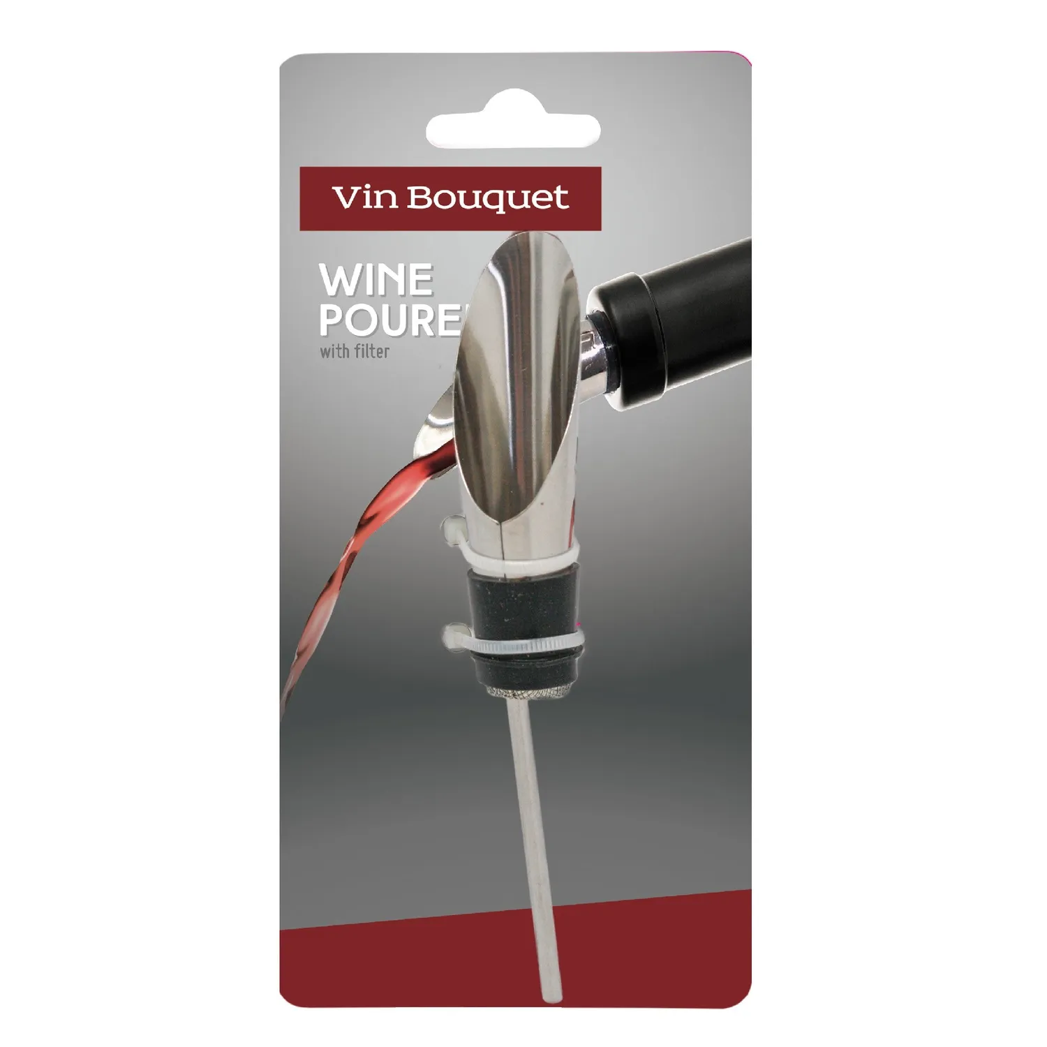 VinBouquet Versatore Vino con Filtro Acciaio Inox