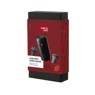 Vacuvin Pompa Sottovuoto Elettrica Vino con 2 tappi