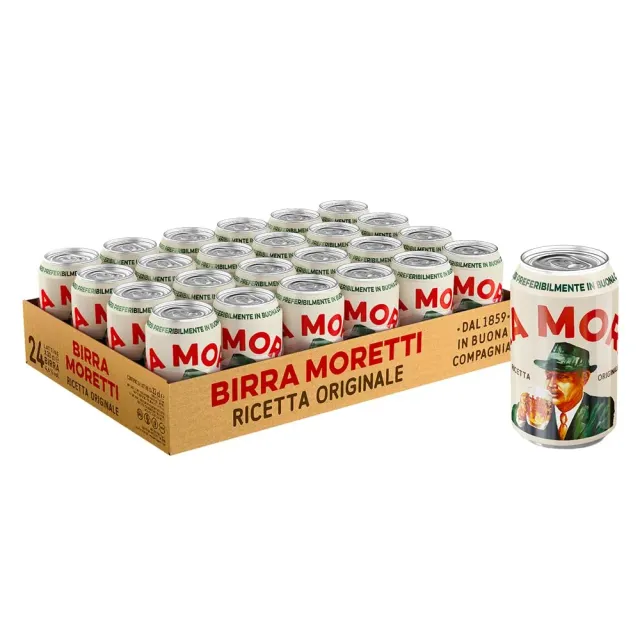 Birra Moretti Ricetta Originale birra 24 lattine da 33 cl