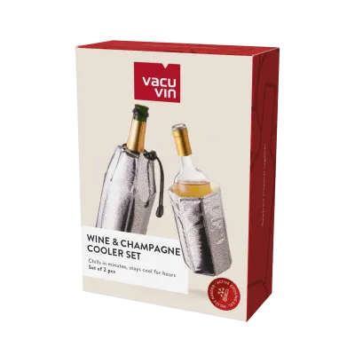 Vacu Vin Active Coolers Wine & Champagne Silver refrigeranti argento