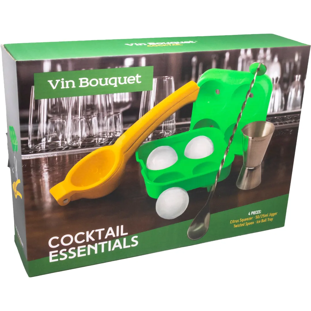 VinBouquet set cocktail 4 pezzi spremiagrumi ghiaccio