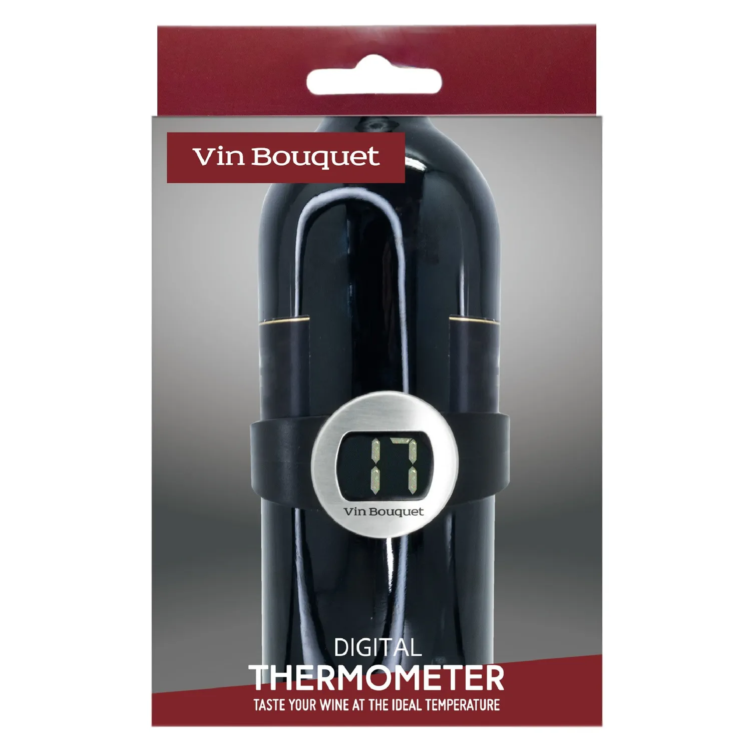 VinBouquet Termometro Digitale Bottiglia Vino con Schermo LED