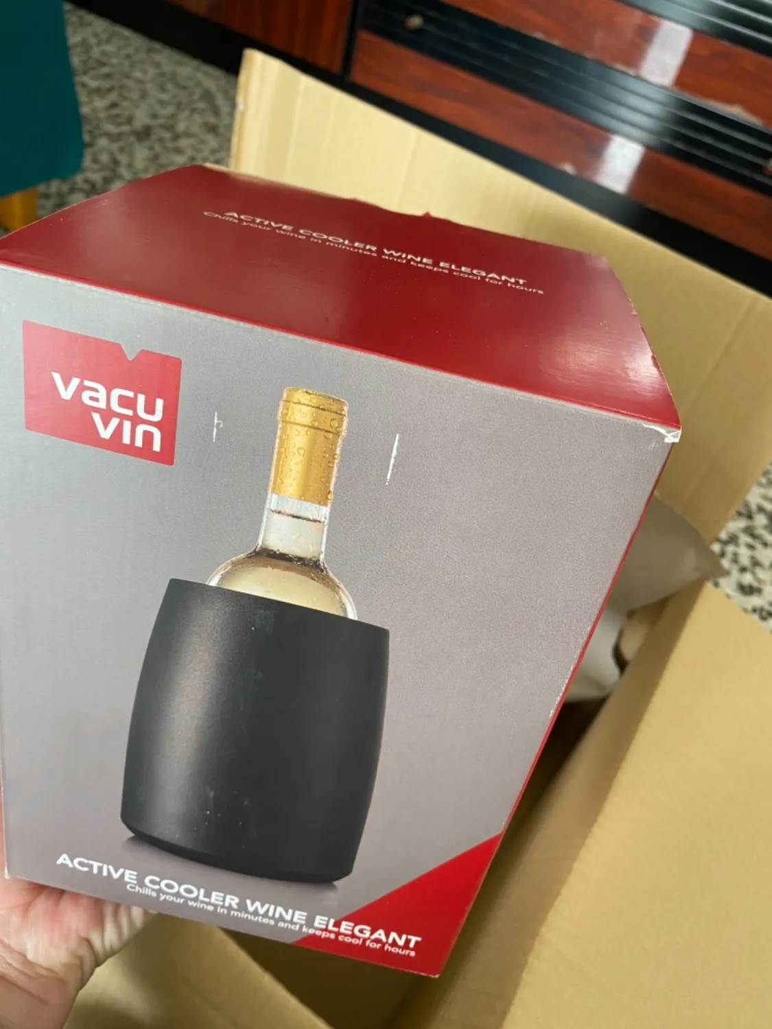Vacuvin Hexo raffreddatore vino senza ghiaccio