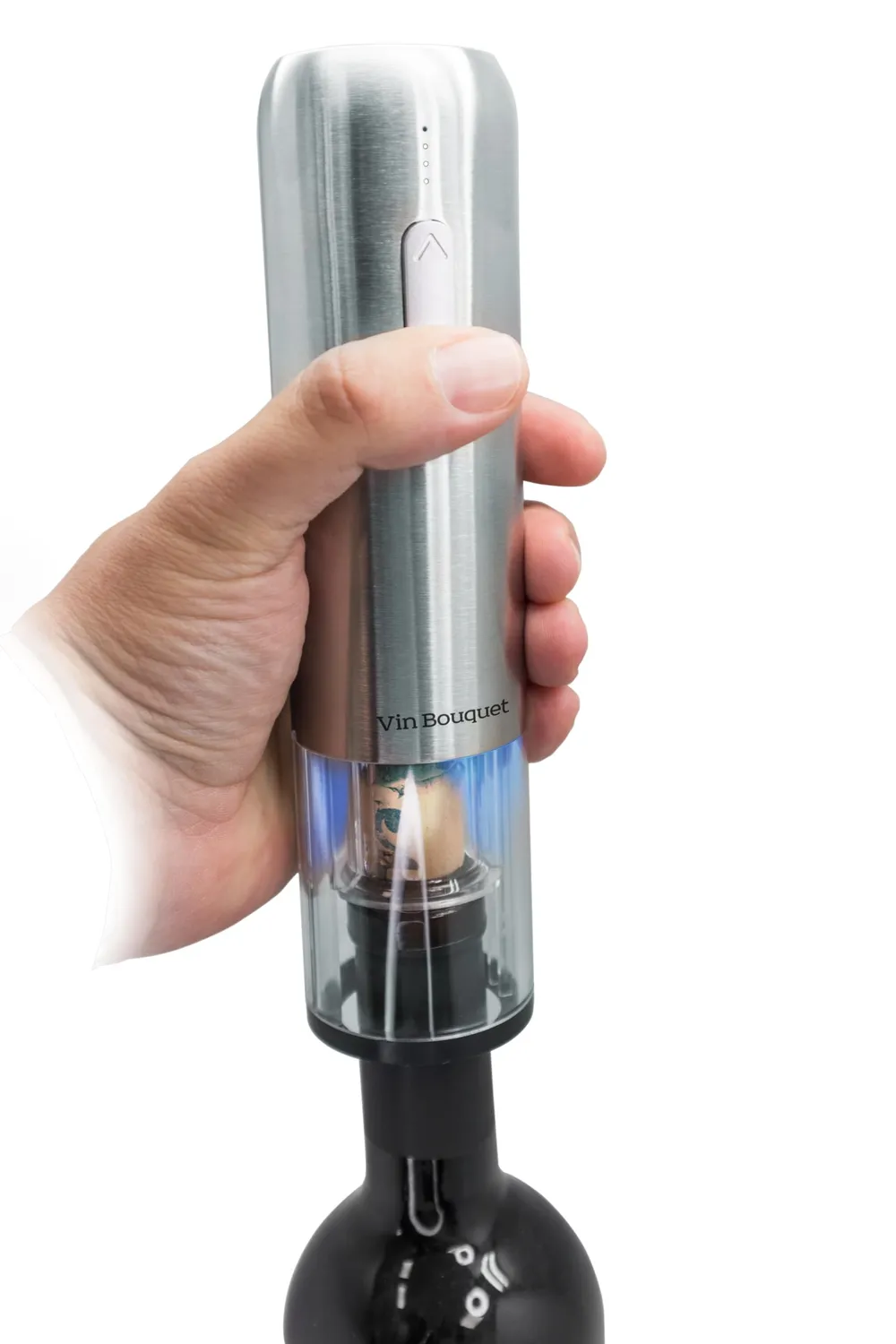 Vin Bouquet cavatappi elettrico compatto con indicatore batteria