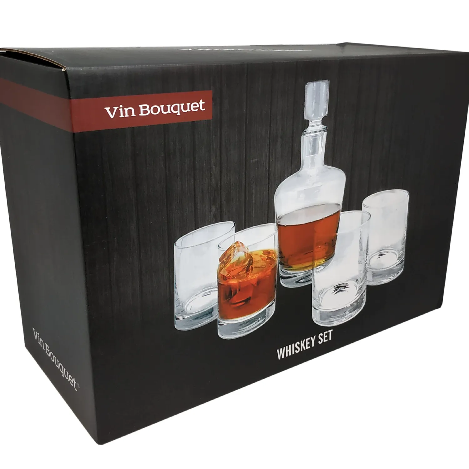 Vin Bouquet FIA 362 set whisky decanter 4 bicchieri
