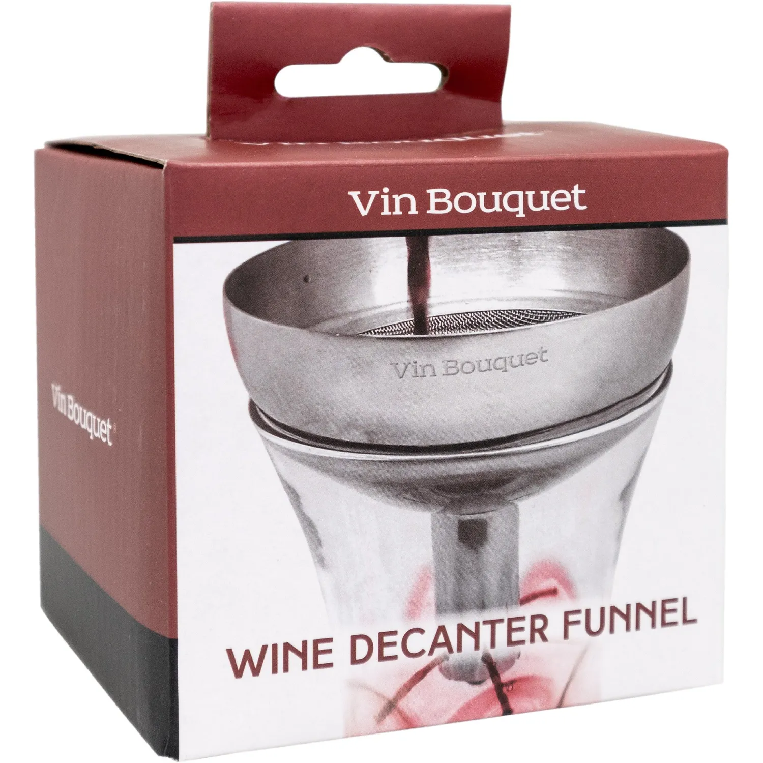 VinBouquet imbuto decantatore vino acciaio inox con filtro