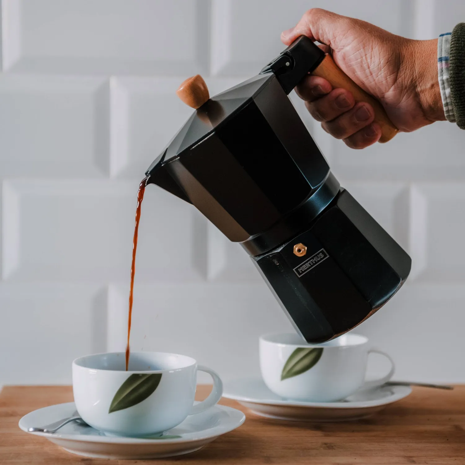 VinBouquet caffettiera induzione nera legno