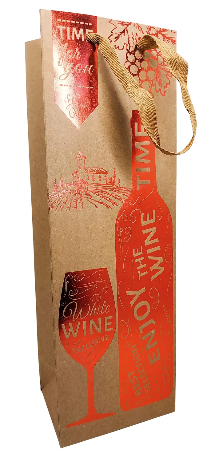 Vin Bouquet sacchetto vino cartoncino 36x12 cm