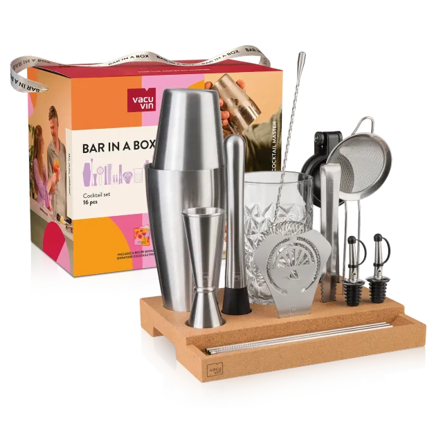 Vacuvin Bar in a Box Master Set Cocktail Acciaio 16 pezzi