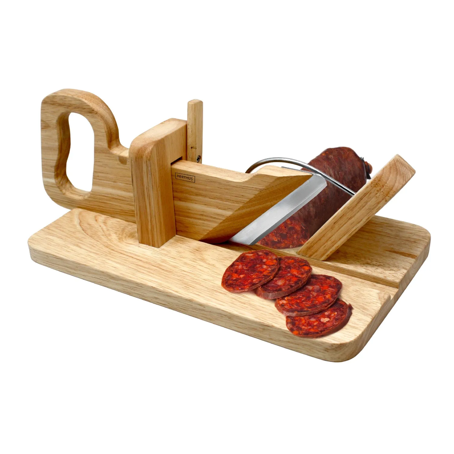 VinBouquet Ghigliottina Legno per Salumi Lama Inox