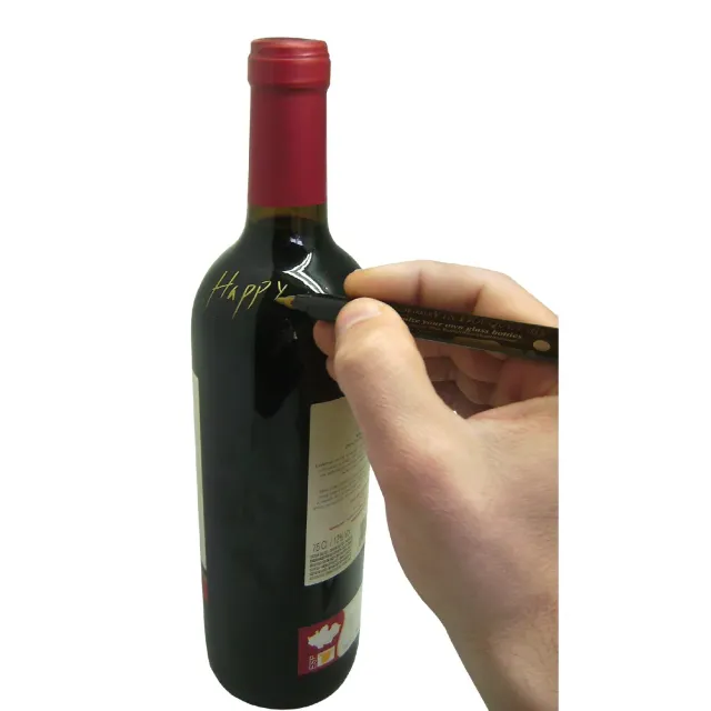 VinBouquet set pennarelli bottiglie vetro oro e argento