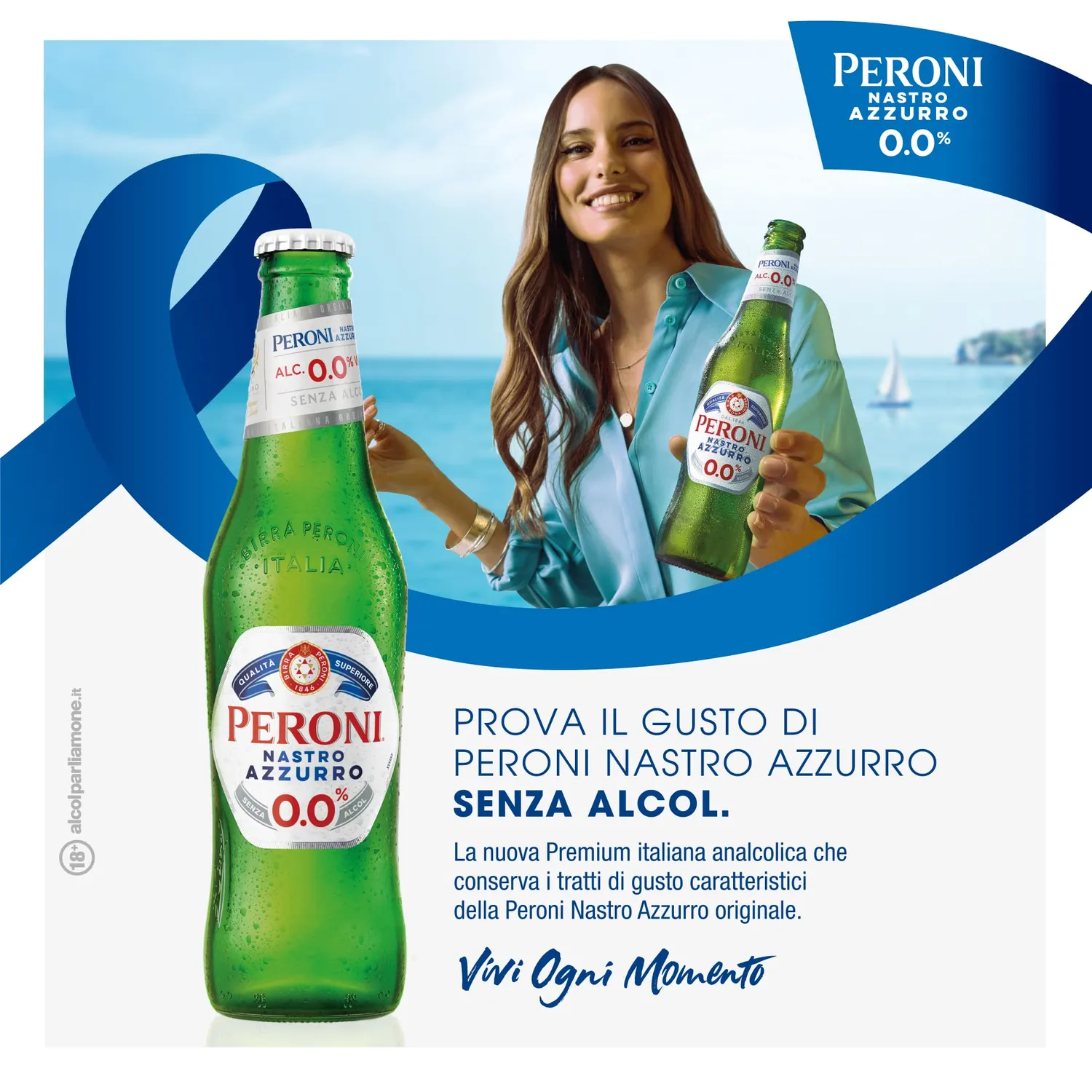 Peroni Nastro Azzurro 0.0 Birra Analcolica Secca