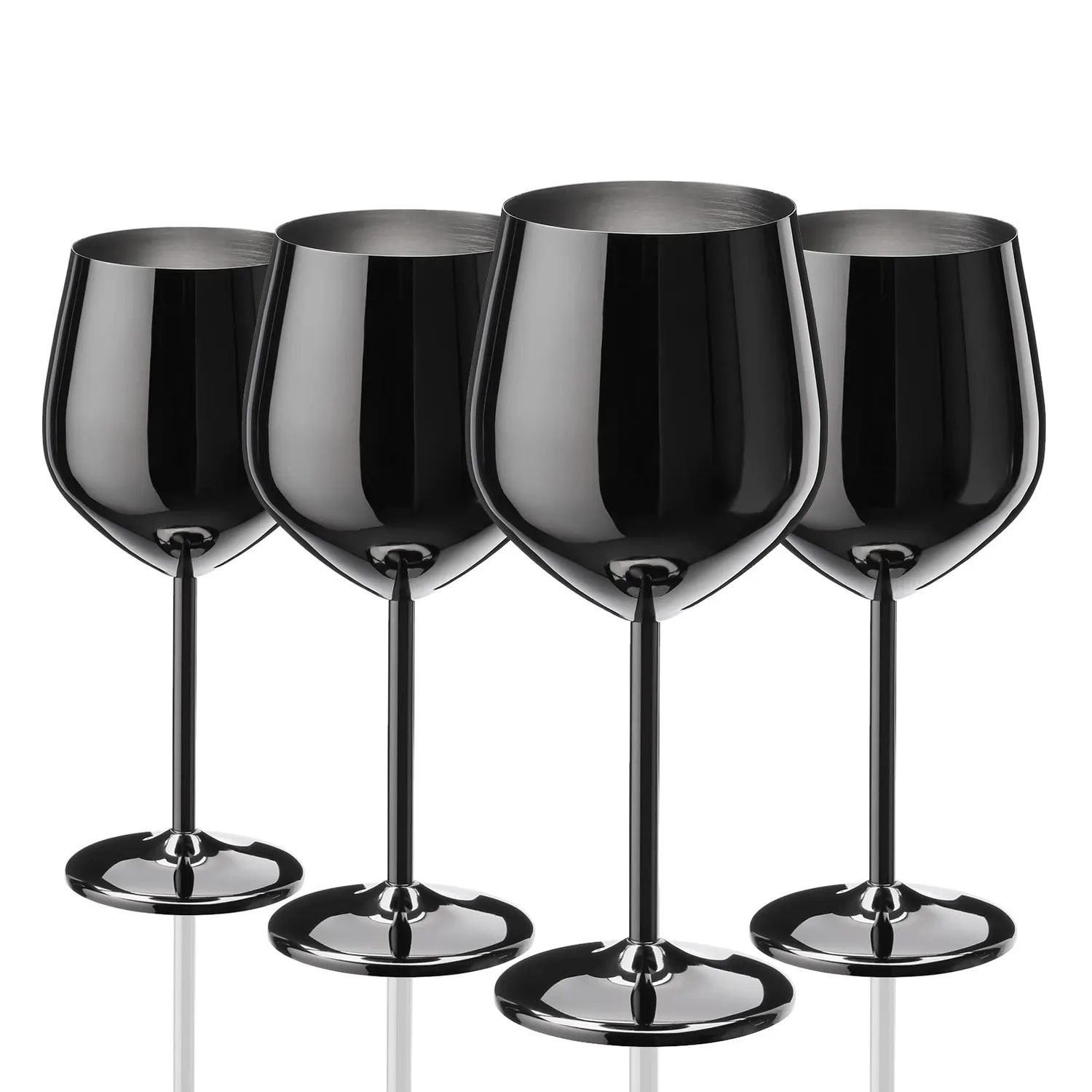 Wotor calici da vino acciaio inox 4x540ml infrangibili