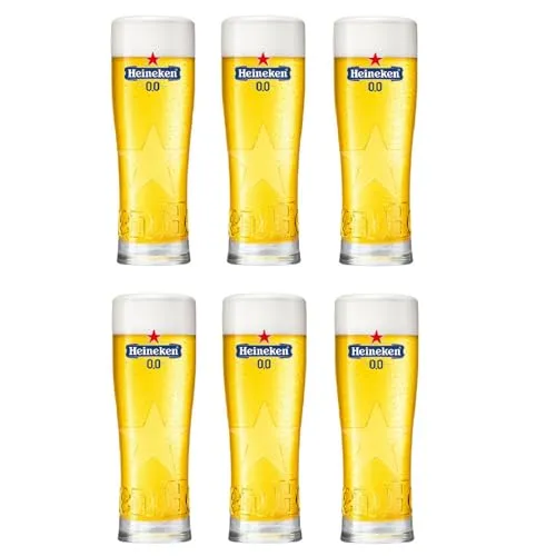 Heineken 0,0% Star Bicchieri Birra 6 x 25 cl Vetro