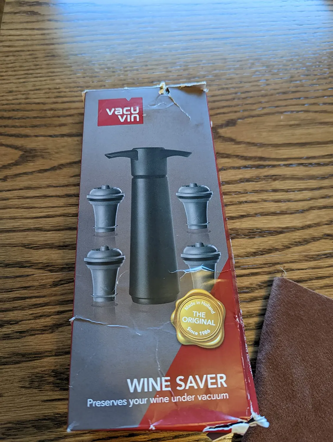 Vacuvin Original pompa salvavino nero 1 tappo sottovuoto