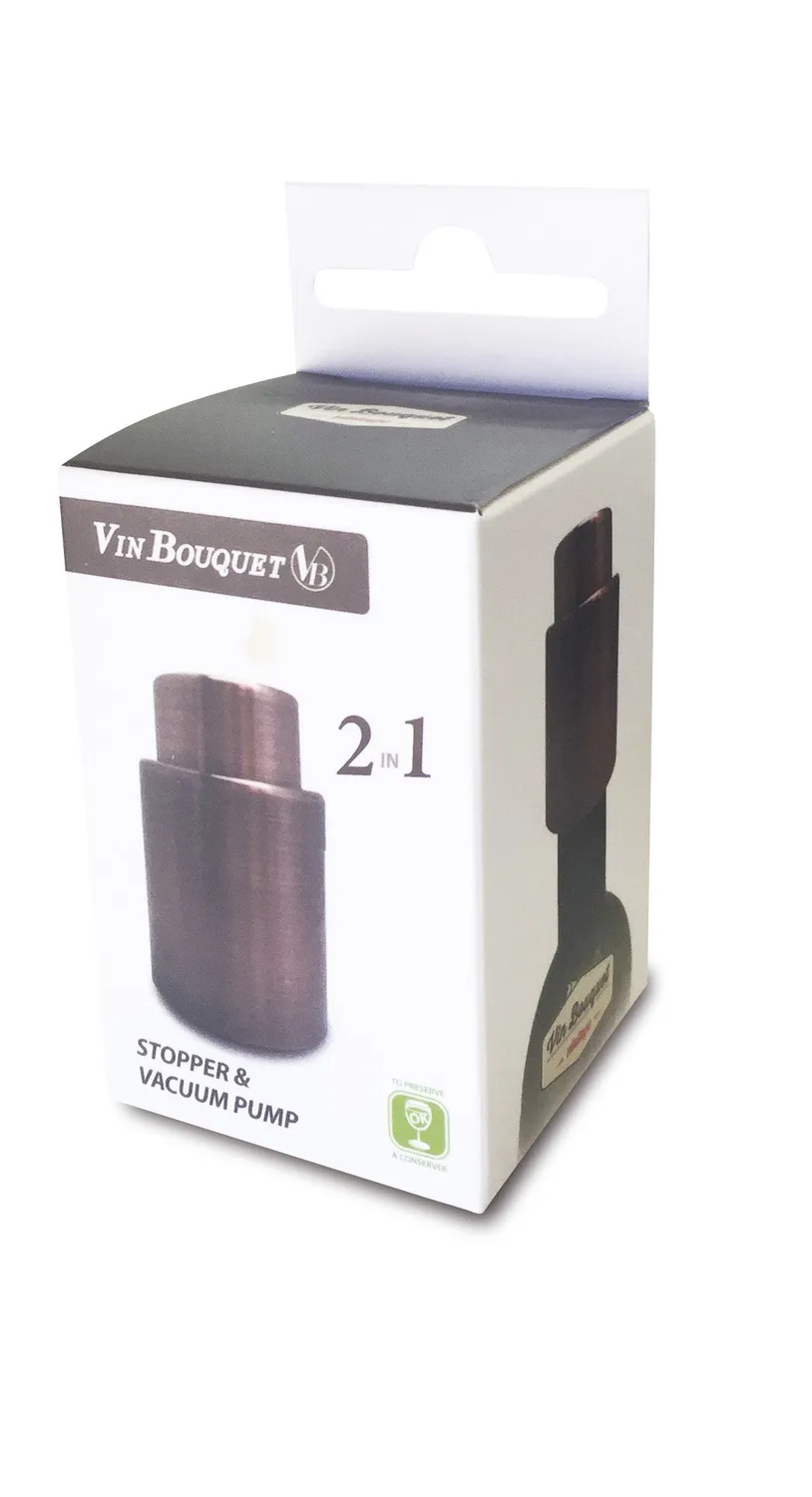 Vin Bouquet FIV 106 Tappo Pompa Vuoto Rame Antico 2in1