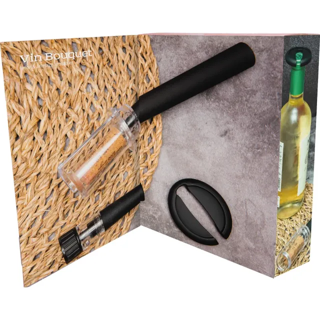 VinBouquet Set di cavatappi ad aria compressa con tappo sottovuoto