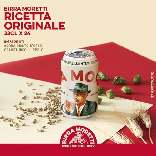 Birra Moretti Ricetta Originale birra 24 lattine da 33 cl
