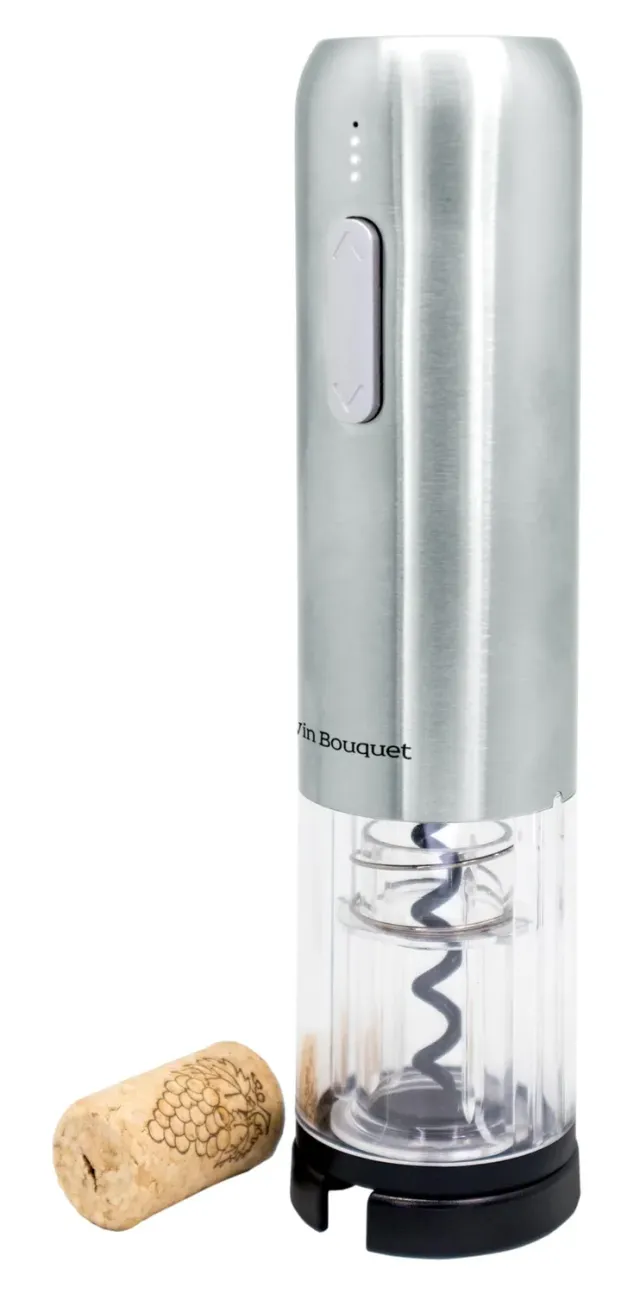 Vin Bouquet cavatappi elettrico compatto con indicatore batteria