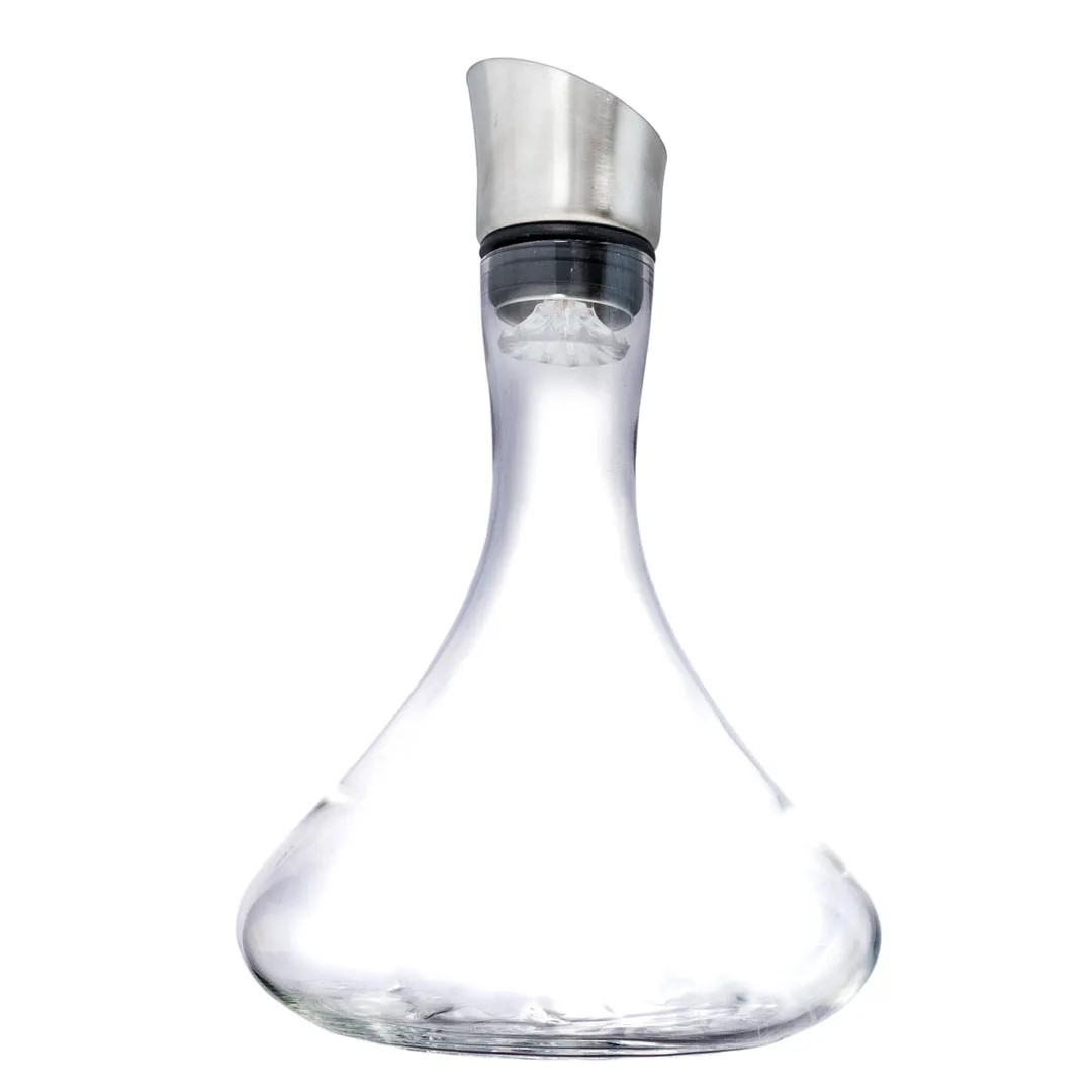 VinBouquet Decanter in Vetro con Filtro Antisedimenti e Beccuccio in Acciaio Inox